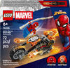 LEGO Marvel Spider-Man Contre la Moto de Ghost Rider - Jouet de Construction de Superh&eacute;ros pour Enfants - 76335