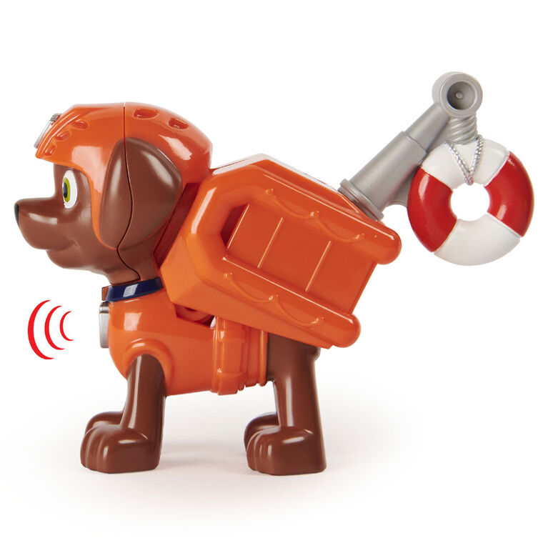 PAW Patrol, Figurine à collectionner Zuma Action Pack avec effets sonores et phrases