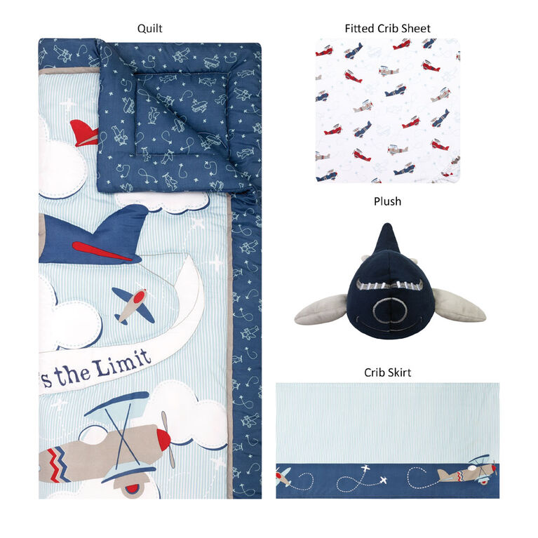 Adventure Awaits 4 Piece Crib Bedding Set