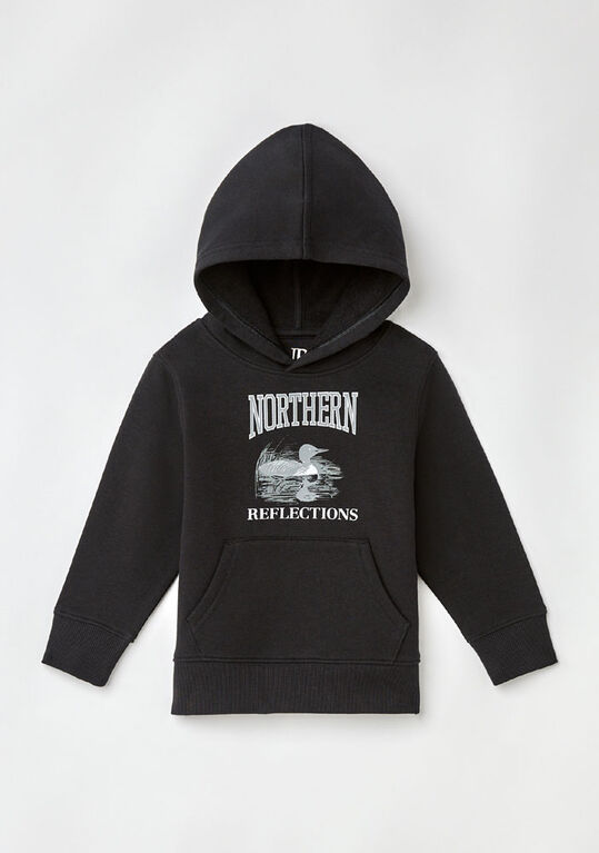 Northern Reflections Iconic Loon Hoodie Black 4T