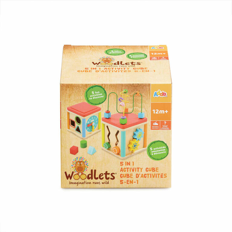 Woodlets - Cube d'activités 5-en-1 - Notre exclusivité