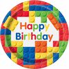 Building Blocks  9"  Plates, 8 pieces - English Edition