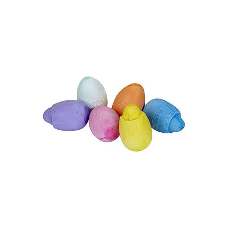 6 craies pour trottoir Crayola - oeufs et poussins