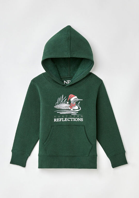 Northern Reflections Iconic Santa Hat Loon Chandail &agrave; capuchon Vert 3T