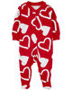 Grenouillère de la Saint-Valentin à fermeture à glissière à 2 sens en coton rouge Carter’s PRÉ