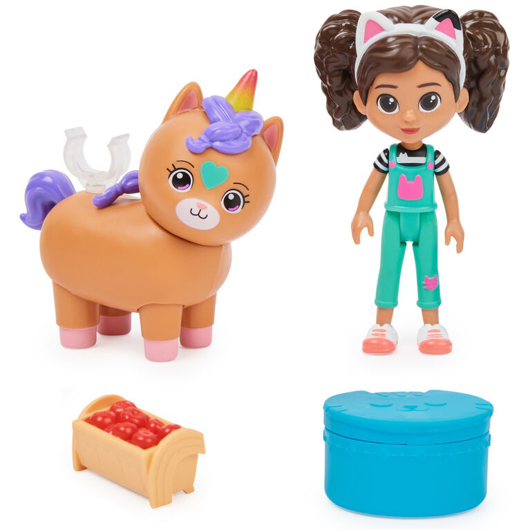 Gabby's Dollhouse, Gabby Girl and Kico the Kittycorn Toy Figures Pack, with Accessories and Surprise Kids Toys