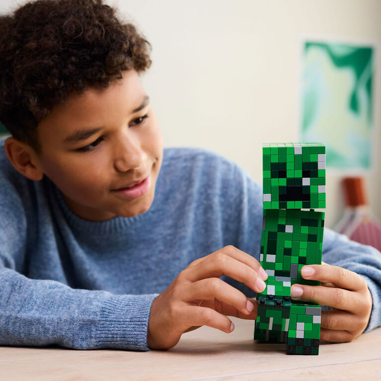LEGO Minecraft The Creeper , Décoration de Jeu Vidéo, Jouet de Construction d'une Figurine d'Action et Cadeau de Jeu Vidéo 21276
