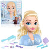 Disney Frozen 2 Elsa Styling Head, 17-Pieces Include Wear and Share Accessories, Blonde, Hair Styling for Kids