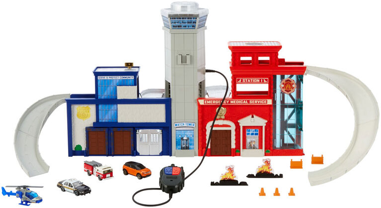 Matchbox Rescue Police and Fire Department Headquarters Playset
