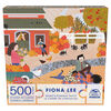Spin Master Puzzles, Marie's Pumpkin Patch Jigsaw Puzzle 500 Pieces by Artist Fiona Lee with Wall Decor Poster