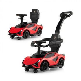 KidsVip Lamborghini Sian Pushcar / Stroller- Red - English Edition