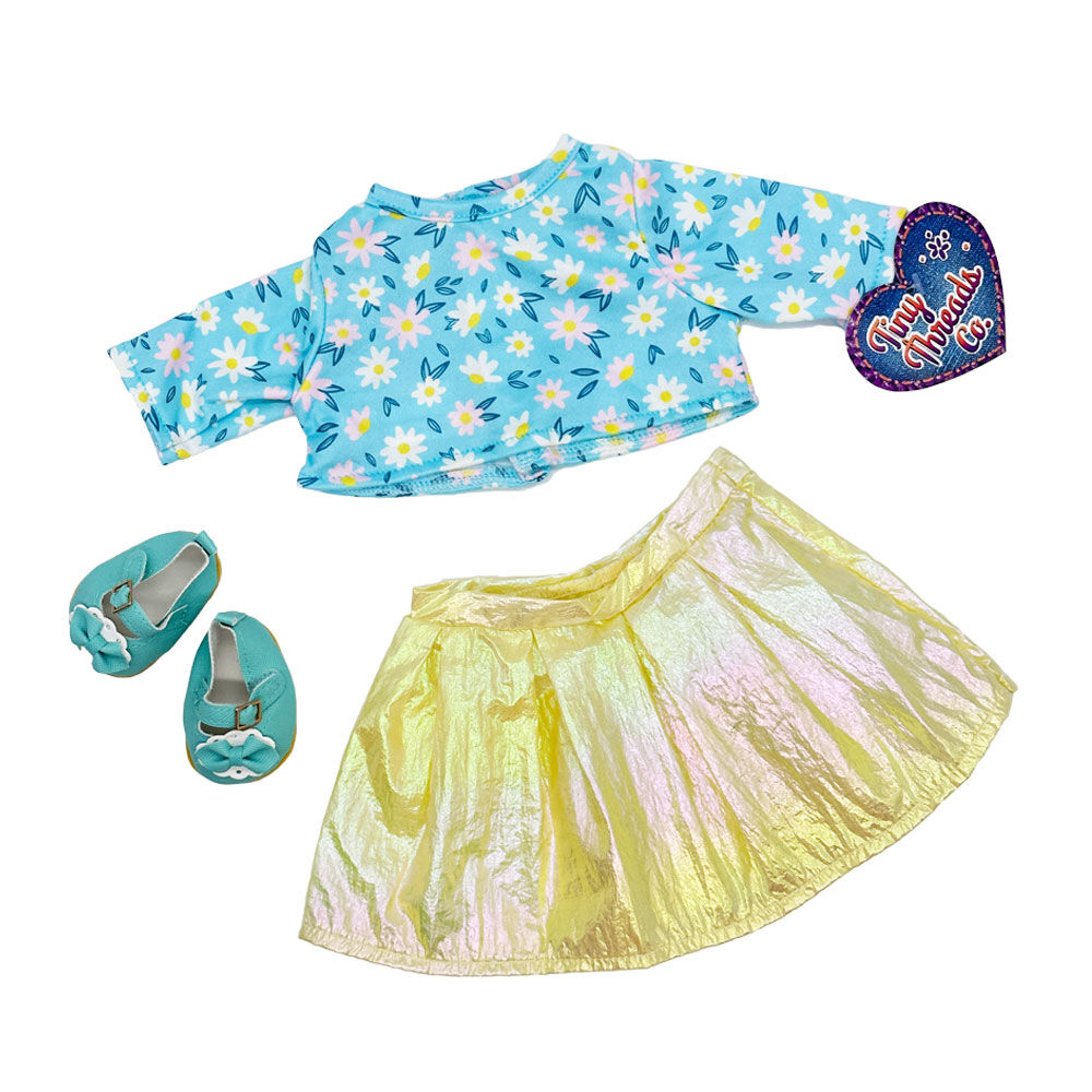 Top, Skirt, and Shoes for 36cm Doll