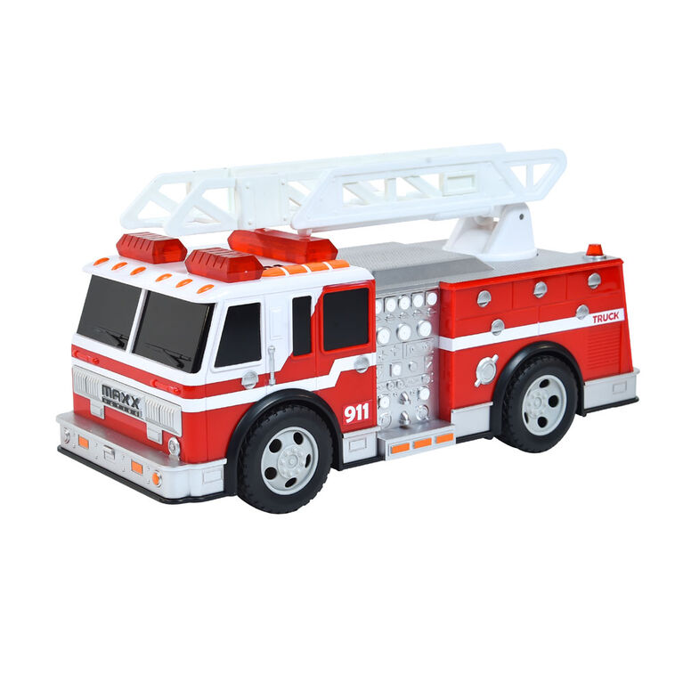 Maxx Action 12" Motorized 'Lights & Sounds' Vehicles Large Rescue Fire Truck