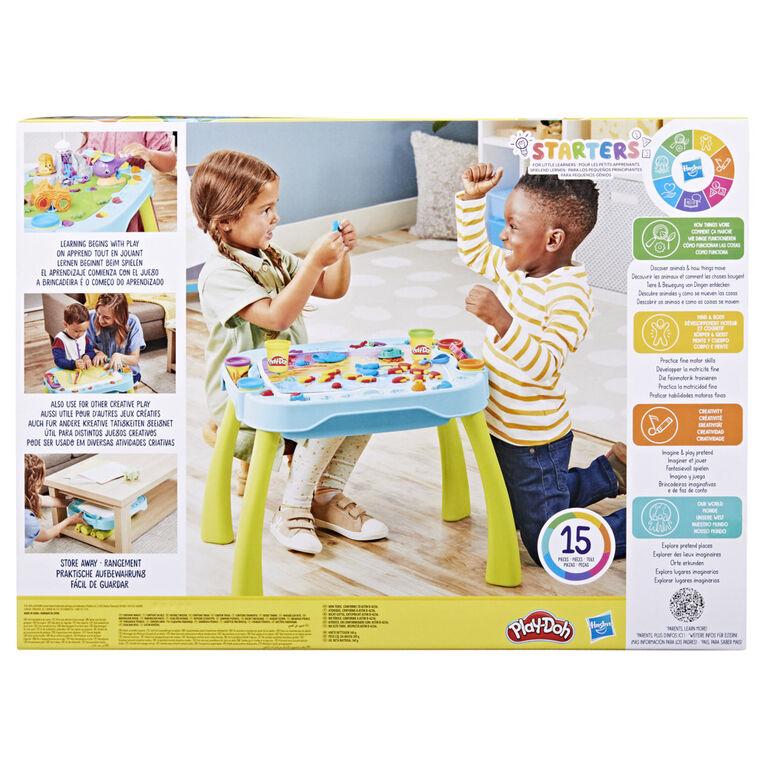 Play-Doh Ma 1re table de création reverso, table d'activité avec pâte à modeler