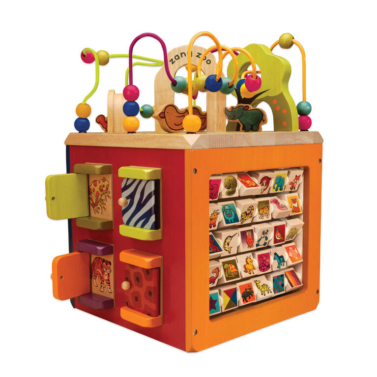 Bino World of Toys Jeu de Construction en Bois dans Un Seau, Jouets