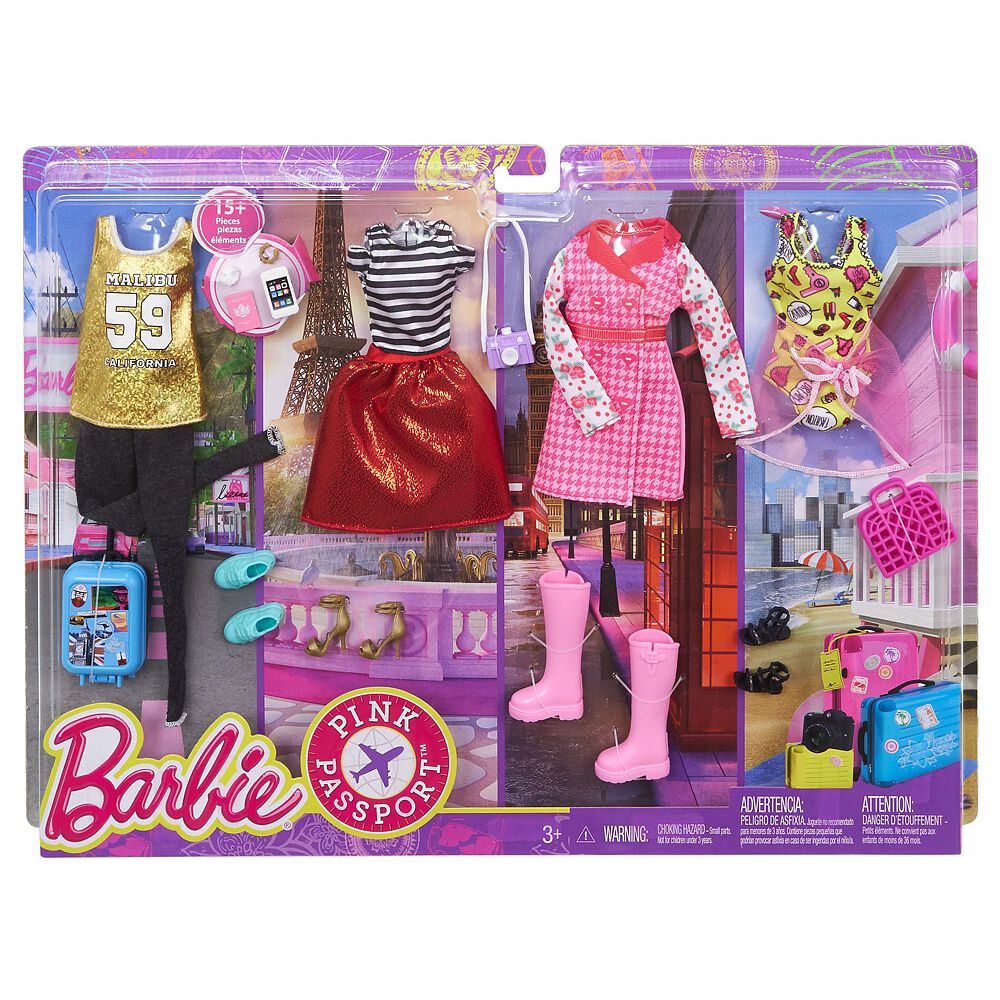 barbie pink passport clothes