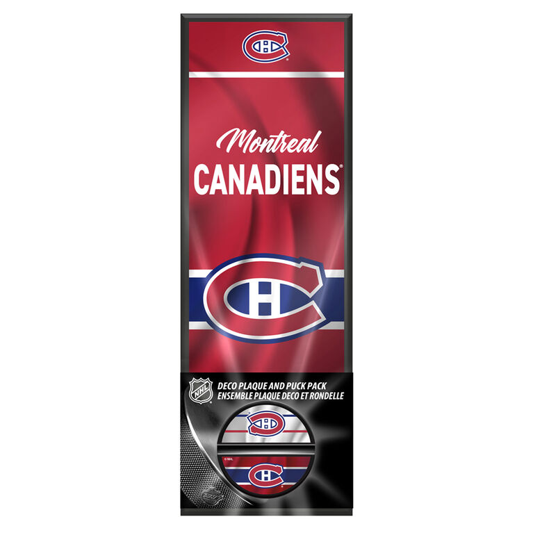 NHL Montreal Canadiens decorative plaque and puck holder