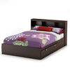 Spark Mate's Platform Storage Bed with 4 Drawers- Chocolate
