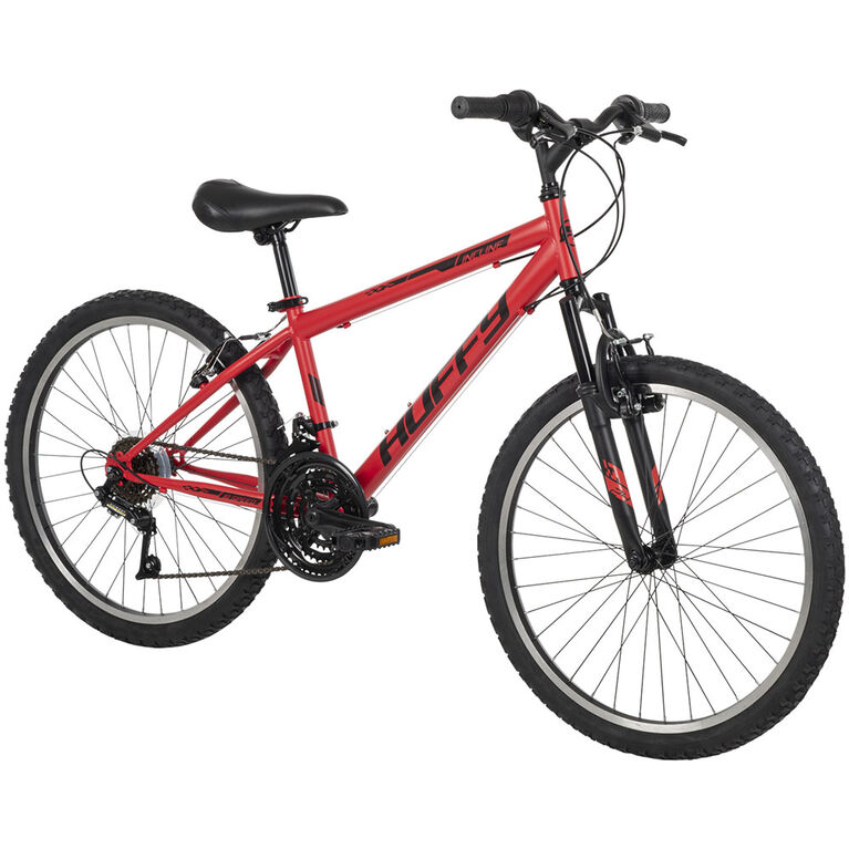 Huffy Incline 24-inch Men's 18-speed Mountain Bike with Front Suspension, Red - R Exclusive