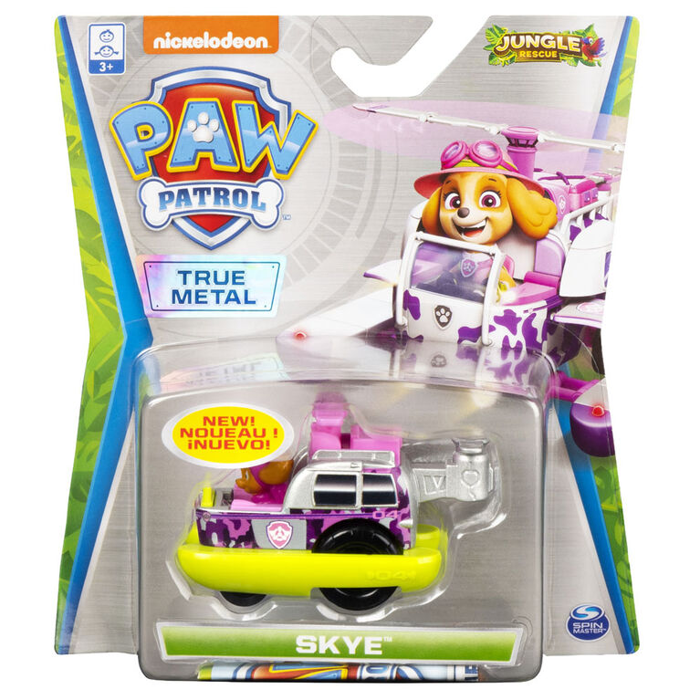 PAW Patrol, True Metal Skye Collectible Die-Cast Vehicle, Jungle Rescue Series 1:55 Scale
