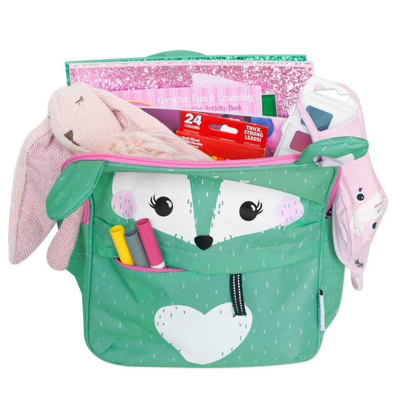 ZOOCCHINI - Toddler, Kids Everyday Square Backpack - Garderie, crèche, jardin d'enfants, cartable - Fiona Le Faon