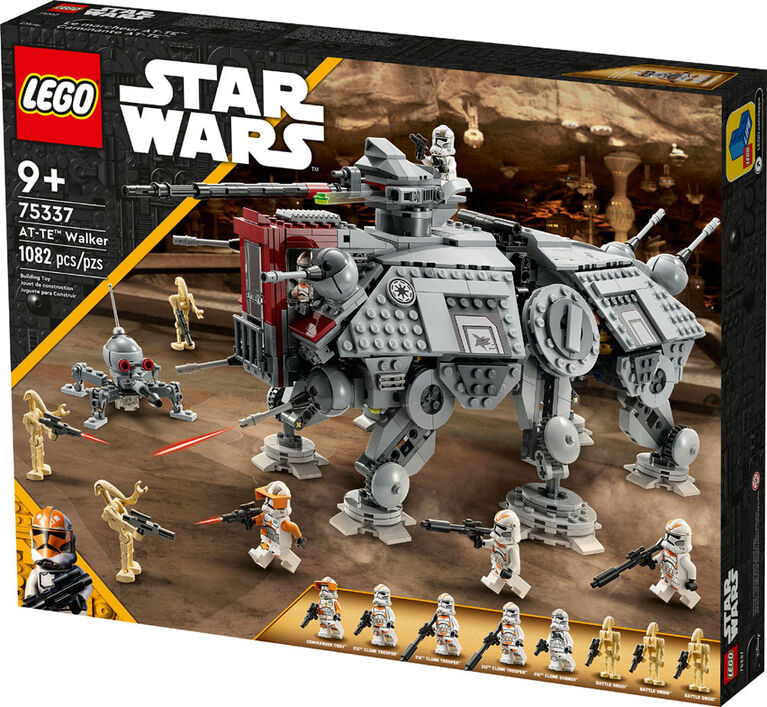 LEGO Star Wars AT-TE Walker 75337 Poseable Toy, Revenge of the Sith Set,  Gift for Kids with 3 212th Clone Troopers, Dwarf Spider & Battle Droid  Figures 