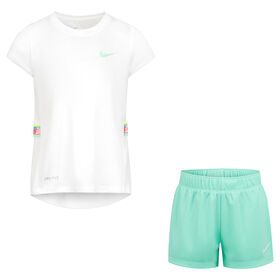 Nike T-shirt and Short Set - Black - Size 5