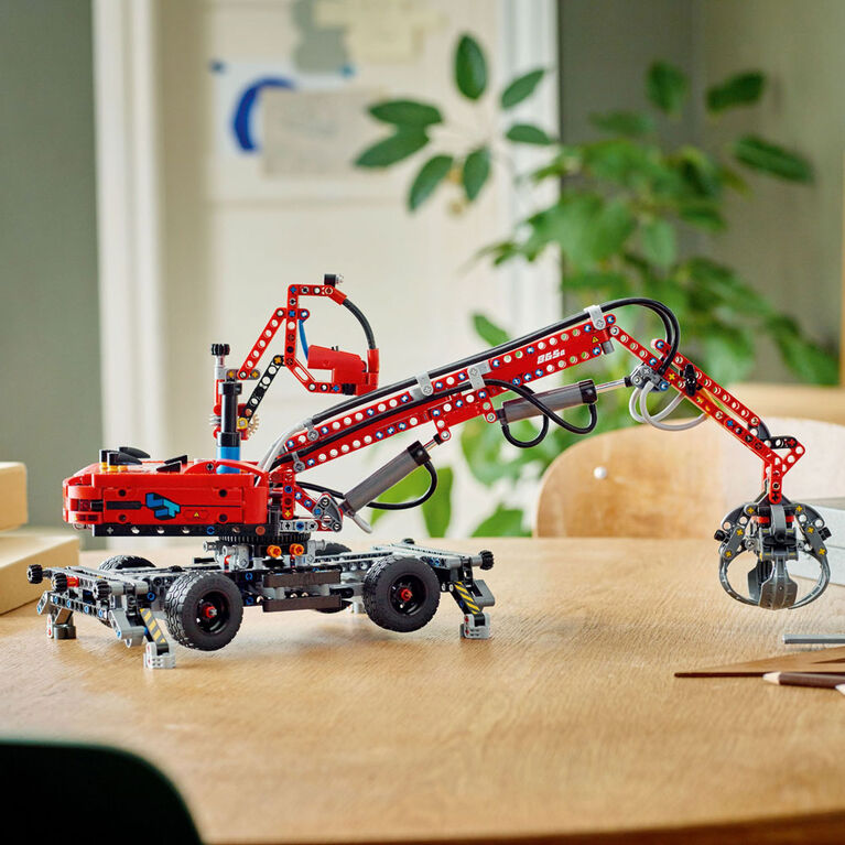 LEGO Technic Material Handler 42144 Crane Model Building Kit (835 Pieces)