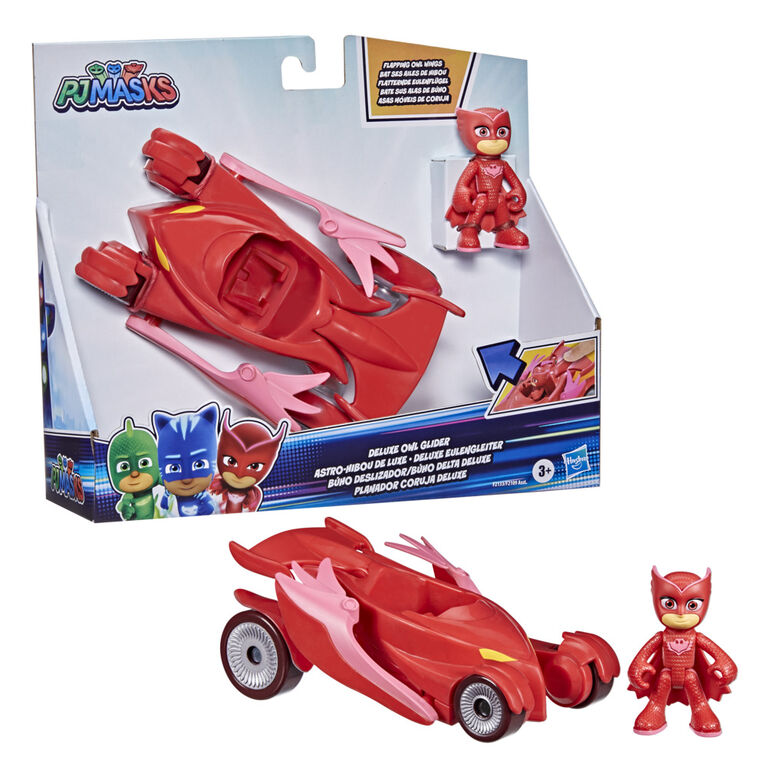 PJ Masks Owlette Deluxe Vehicle Preschool Toy, Owl Glider Car with Flapping Wings and Owlette Action Figure