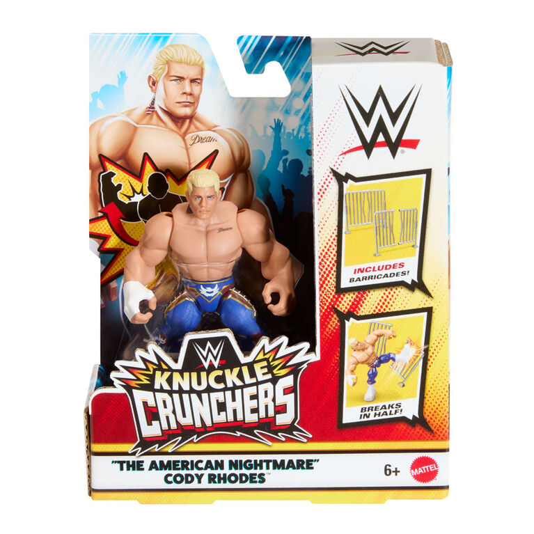 WWE Action Figure Knuckle Crunchers Cody Rhodes with Battle Accessory