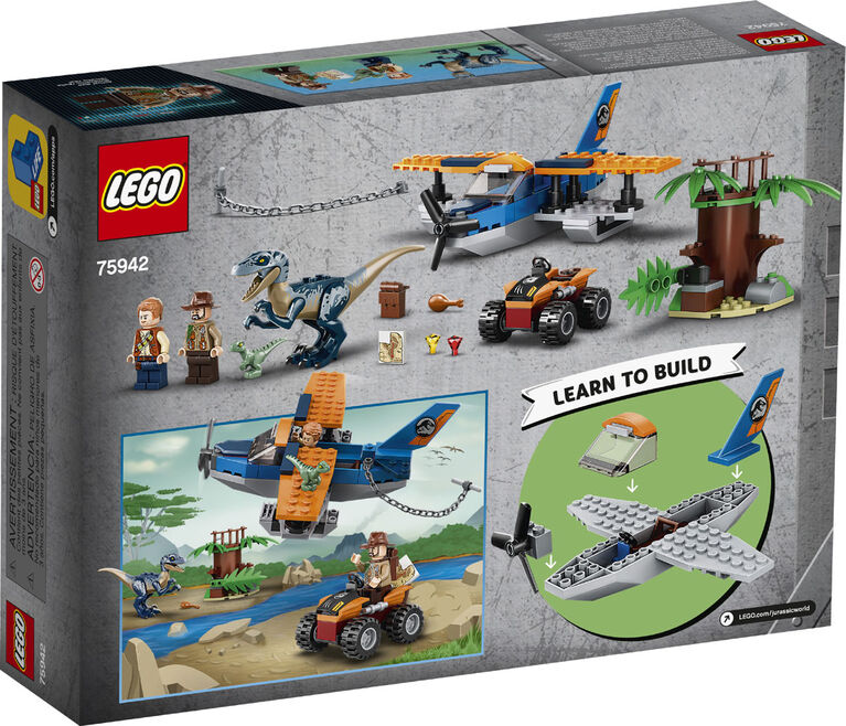 LEGO Jurassic World Velociraptor: Biplane Rescue Mission​ 75942