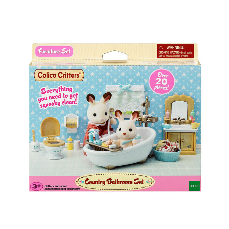 Calico Critters Country Bathroom Set, Dollhouse Furniture and Accessories