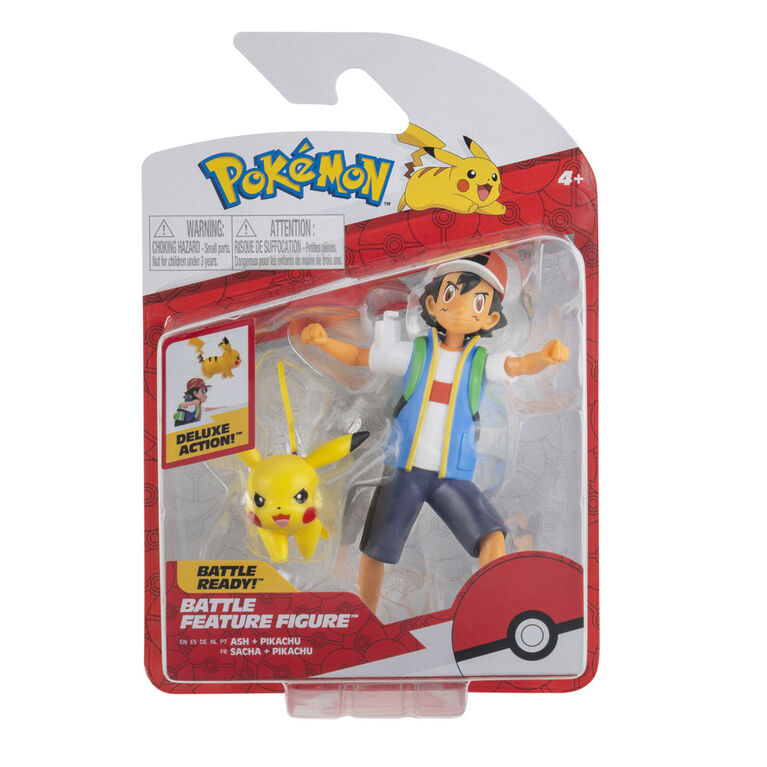 Pokémon - Figurine de combat : Sacha et Pikachu