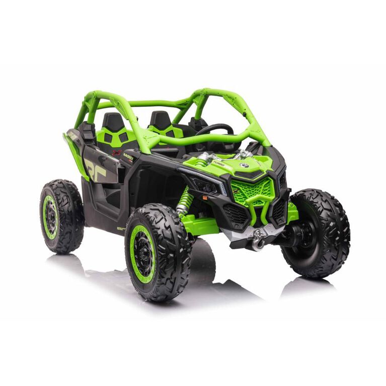 KIDSVIP Can-Am Maverick 2X24V Buggy UTV 4X4 pour enfants et tout-petits avec RC - Vert