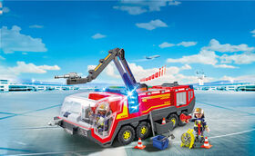 Playmobil - Pompiers avec véhicule aéroportuaire