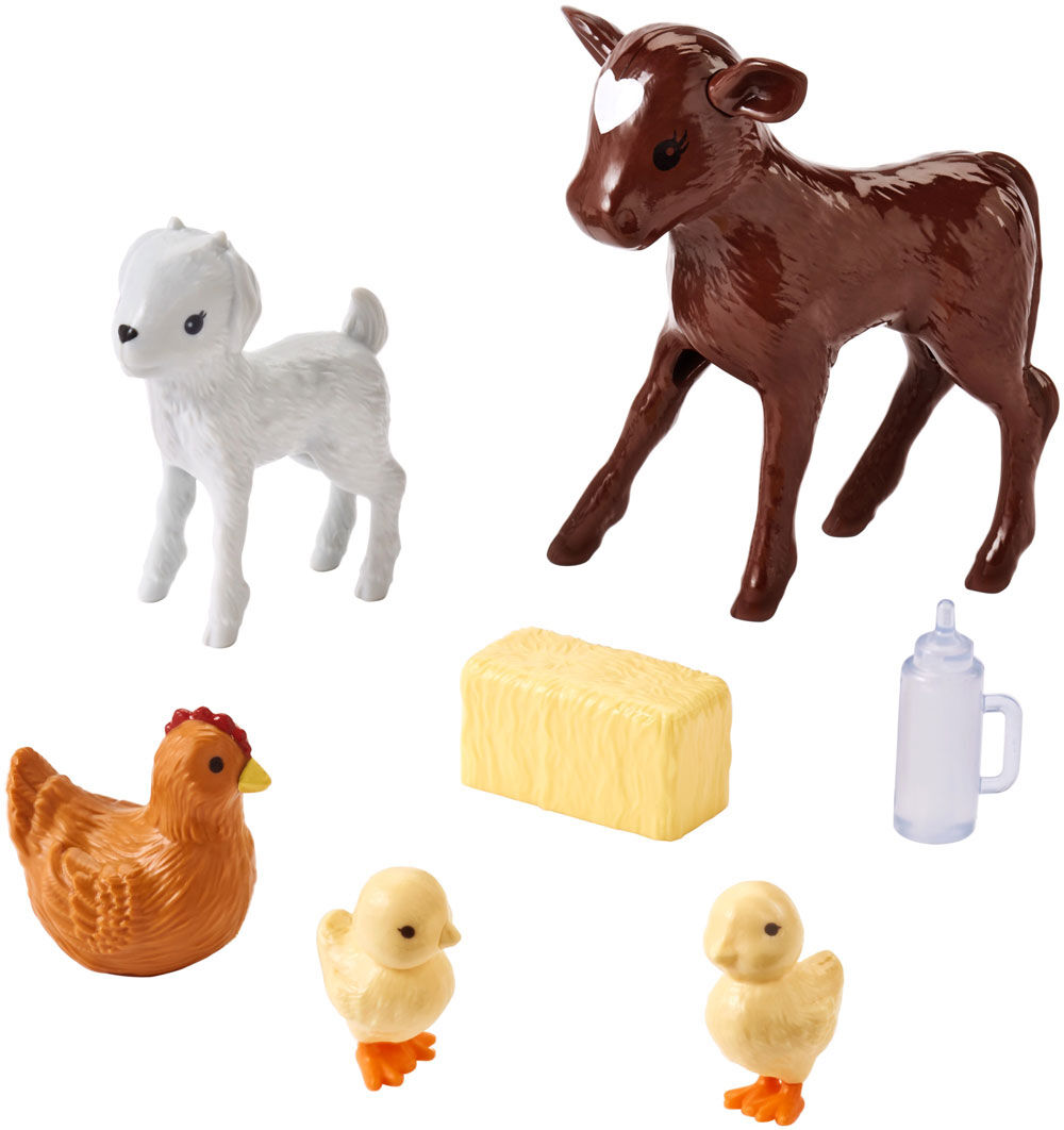 barbie doll and tractor set
