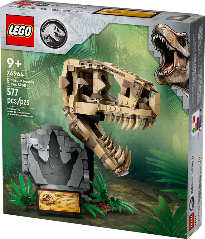 LEGO Jurassic World Dinosaur Fossils: T. rex Skull Toy for Kids