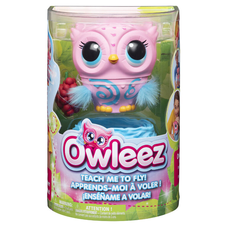 Owleez Jouet Bebe Hibou Volant Interactif Avec Effets Sonores Et Lumineux Rose Toys R Us Canada