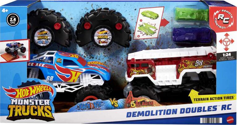 Hot Wheels R/C Monster Trucks 2-Pack - Race Ace and HW 5-Alarm Vehicle