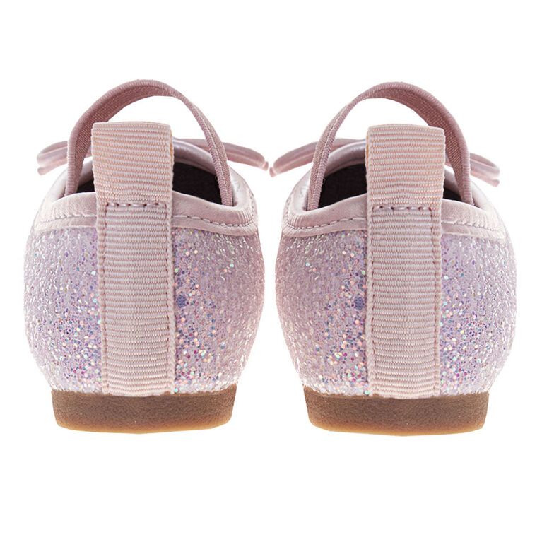 Toddler Pink Glitter Flat Size
