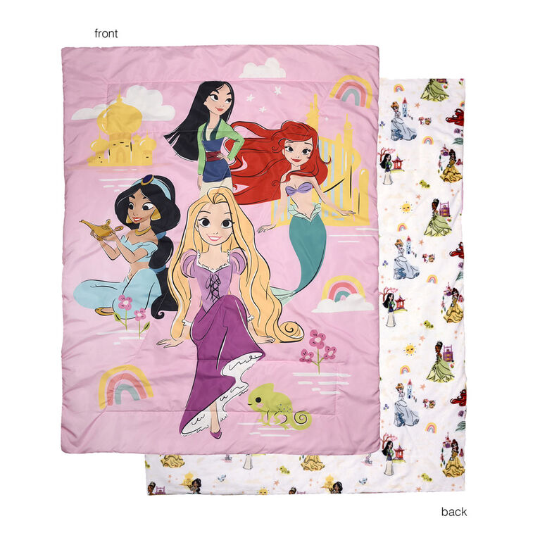 Disney Princess 2-Piece Toddler Bedding Set including Comforter and Pillowcase