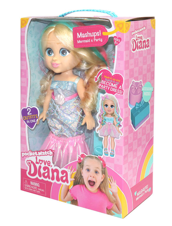 Love, Diana - 13" Diana Mashups Doll - Mermaid/Party Dress - English Edition