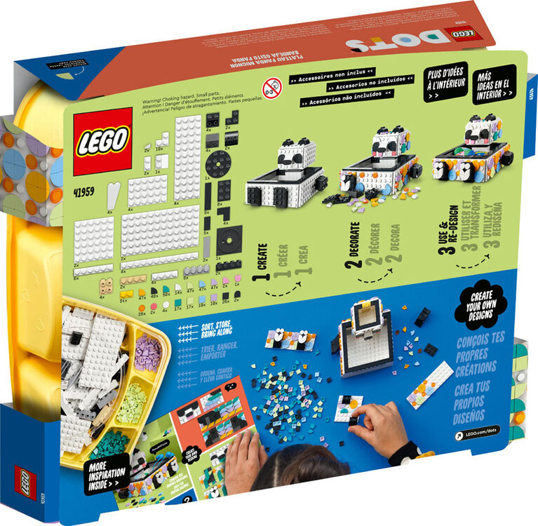 LEGO DOTS Cute Panda Tray 41959 DIY Craft Kit (517 Pieces)