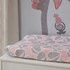 Lambs & Ivy Calypso Leaves Changing Pad Cover - Pink/Gray