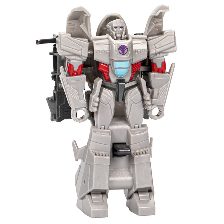 Transformers Toys EarthSpark 1-Step Flip Changer Megatron, 4 Inch Action Figure