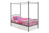 DHP - Canopy Twin Metal Bed, Silver