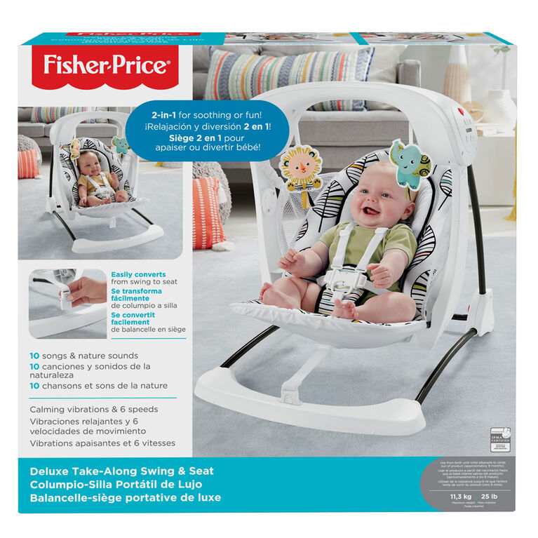 Fisher-Price - Balancelle-siège portative de luxe - Chute de feuilles