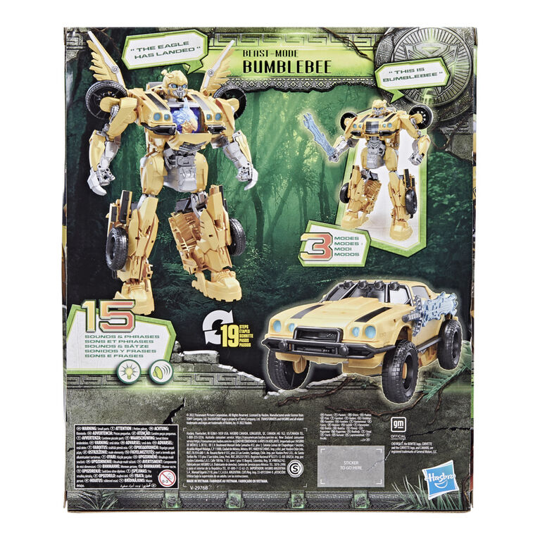 Transformers Toys Transformers: Rise of the Beasts Movie, Beast-Mode Bumblebee Action Figure, Ages 6 and up, 10-inch - English Edition