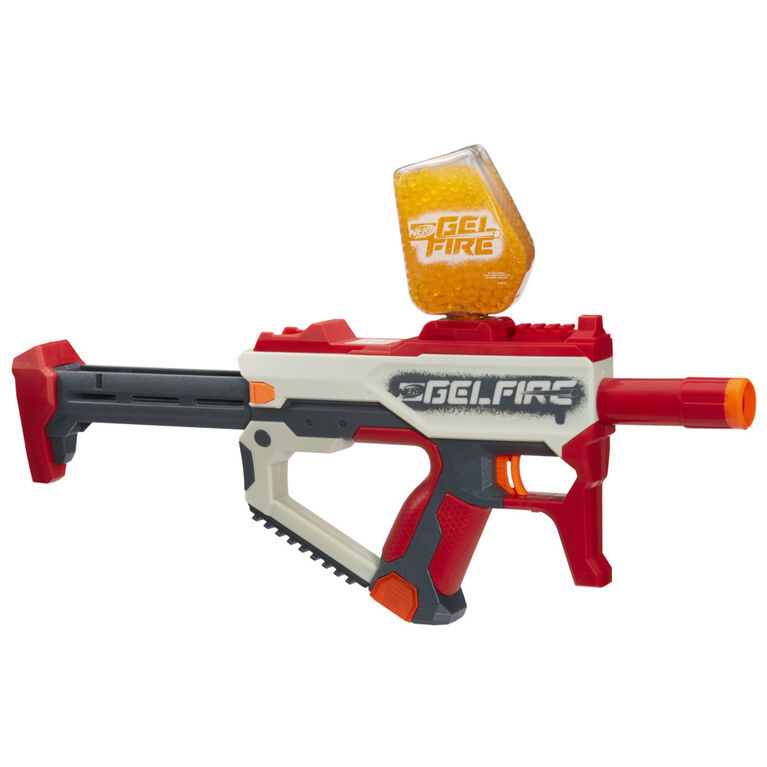 Nerf Pro Gelfire Mythic Full Auto Blaster and 10,000 Gelfire Rounds, 800 Round Hopper, Rechargeable Battery, Eyewear