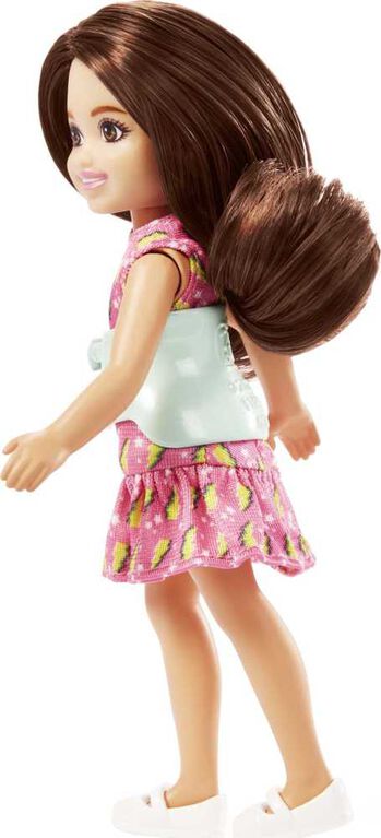 Barbie Toys, Chelsea Doll, 6-Inch Small Doll with Brace for Scoliosis Spine Curvature